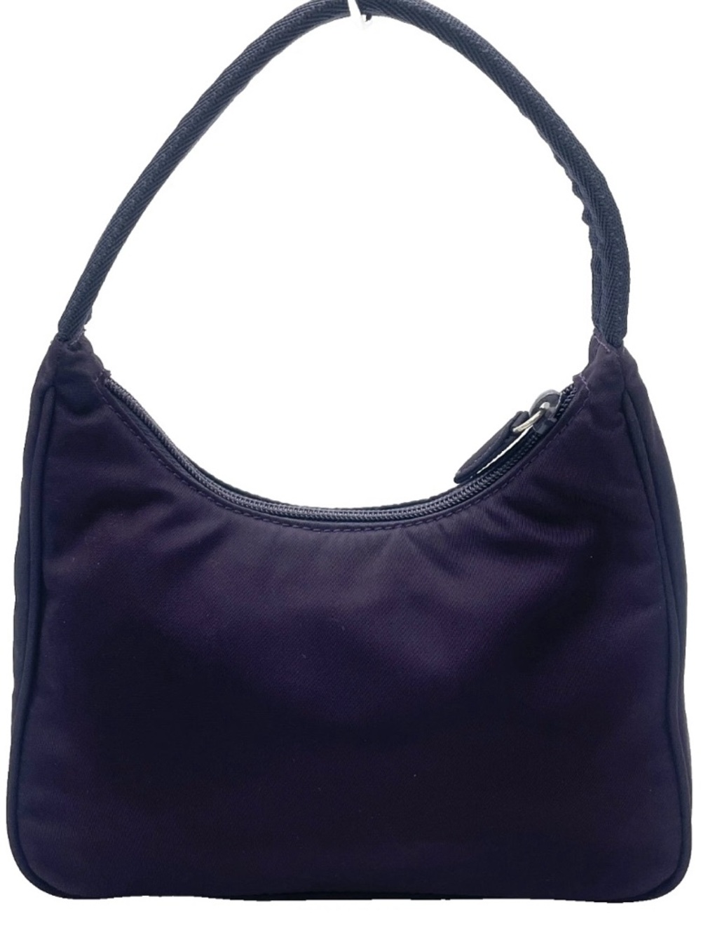 Prada Deep Purple Nylon Shoulder Bag with Triangle Logo y2k - Picture 2 of 15